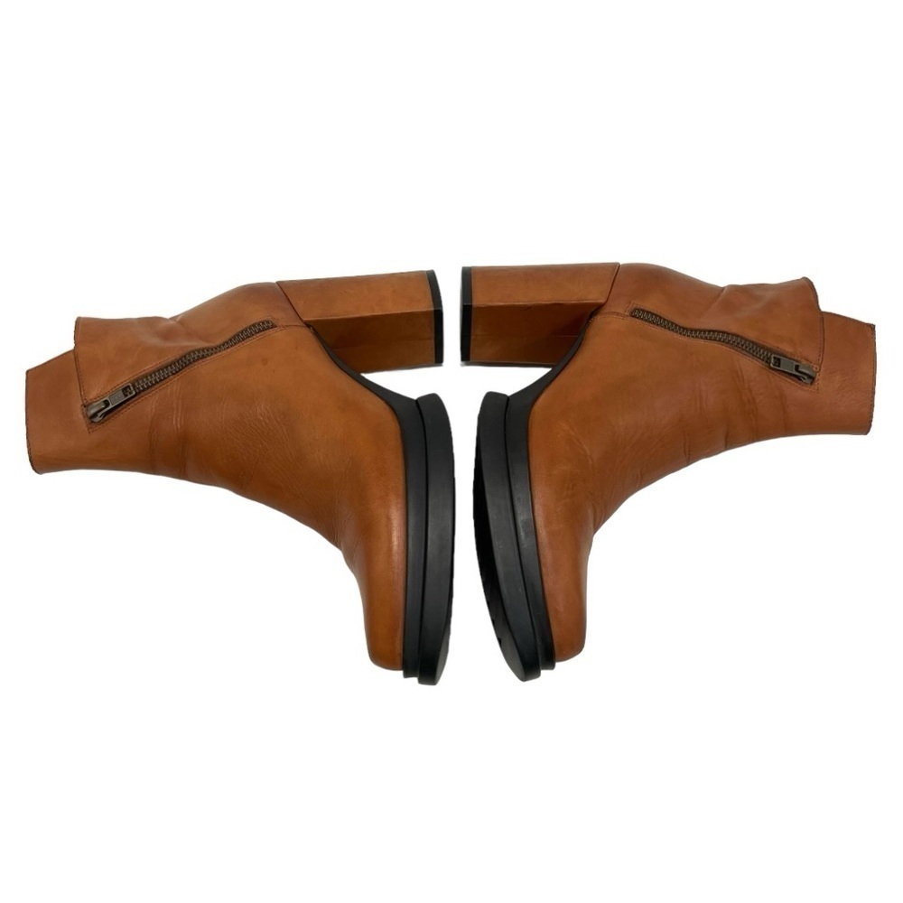 Frankie Segal Gabrielle Michel Brown Leather Platform Point Toe Heeled Boots 39 - Picture 13 of 16
